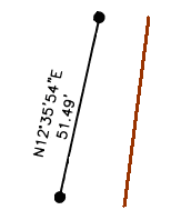 Спочатку вкажіть азимут і відстань, потім клацніть на початку і в кінці лінії, щоб встановити величину поправки