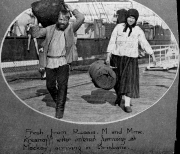 Російські емігранти прибувають в Брісбен, 1912 р